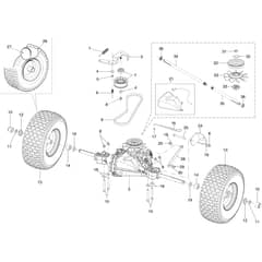 MISTRAL 72/13 H (4in1) E EURO 5 - Oleo-Mac Ride On Mower Transmission 01 Diagram