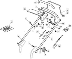 ML5060 PD - 2009 - 295505138/GI - Mountfield Rotary Mower Handle Diagram