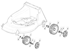 ML5060 PD - 2009 - 295505138/GI - Mountfield Rotary Mower Wheels Diagram