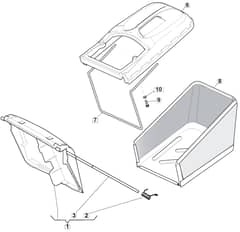 ML5590 PD - 2009 - 292155038/IM9 - Mountfield Rotary Mower Grass Bag Diagram