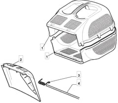 MLF 1500 - 2010 - 297591663/MFR - Mountfield Rotary Mower Grass Bag Diagram