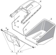 MLF 4800 R HP - 2009 - 294480673/MFR - Mountfield Rotary Mower Grass Bag Diagram