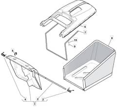 MLF 48 TRHGR - 2009 - 291487038/MFR - Mountfield Rotary Mower Grass Bag Diagram