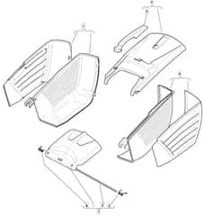 MLF 5310 PD SILENT - 2009 - 291572043/MFR - Mountfield Rotary Mower Grass Bag Diagram