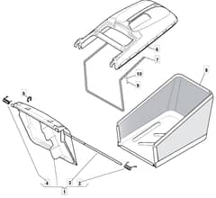 MLFI 53 TRHV - 2009 - 291593038/MFR - Mountfield Rotary Mower Grass Bag Diagram