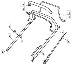 MLFI 55 MGS E85 - 2008 - 291592048/CFR - Mountfield Rotary Mower Upper Handle Diagram