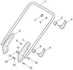 MLFW 5355 TRHVQ - 2011 - 299537833/MFR - Mountfield Rotary Mower Lower Handle Diagram