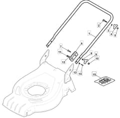 MLM 1800 - 2013 - 295486674/CAS - Mountfield Rotary Mower Lower Handle Diagram