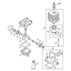 Genuine Stihl MM55-Z / A - Crankcase, Cylinder
