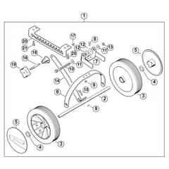 Genuine Stihl MM55-Z / Q - Set of wheels