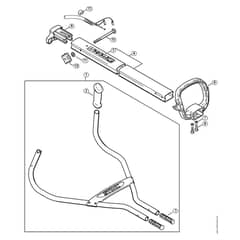 Genuine Stihl MM55 C-E Z / L - Handlebar