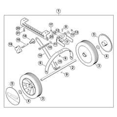Genuine Stihl MM55 C-E Z / Q - Set of wheels