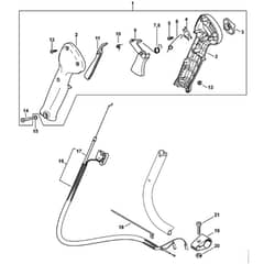 Stihl MM55 - Control Handle - Parts Diagram