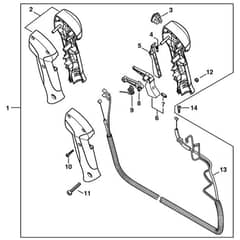 Stihl MM56 - Control Handle - Parts Diagram