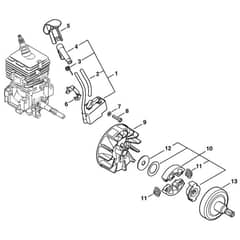 Stihl MM56 - Ignition System, Clutch - Parts Diagram