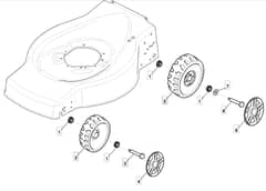MOLEMASTER 46HP - 2016-2018 - 299174648/M16 - Mountfield Rotary Mower Wheels Diagram