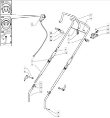 MONTY EL 3900 R - 2009 - 297591753/M09 - Mountfield Rotary Mower Handle Diagram