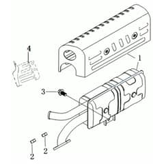 MOTORE K800H - Oleo-Mac Tiller Muffler Diagram