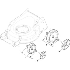 MP1 500 Li - 2016-2019 - 294501003/16 - Castel Garden Rotary Mower Wheel and Hub Cap Diagram
