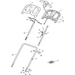 MP1 550 WS Li - 2019 - 294556003/18 - Castel Garden Rotary Mower Handle Diagram