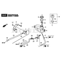 MP1 554 WSQ-H - 2015-2019 - 294556833/15 - Castel Garden Rotary Mower Fuel Tank Diagram