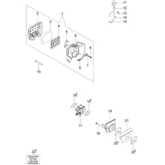 MP 3000 (Euro 2) -  - Efco Water Pump Air filter and carburettor Diagram