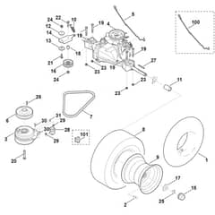 Viking MR4082.0 - Gearbox, Rear Wheel - Parts Diagram