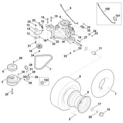 Viking MR4082.1 - Gearbox, Rear Wheel - Parts Diagram