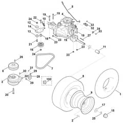 Viking MR4082.2 - Gearbox, Rear Wheel - Parts Diagram