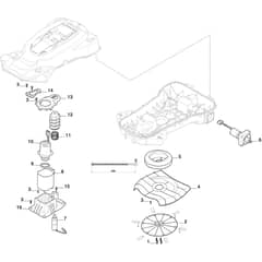MR 5000 - 2024-2025 - 2R9106023/M24 - Mountfield Robot Mower Blade Motor And Wheel Motors Diagram