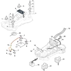 MR 5000 - 2024-2025 - 2R9106023/M24 - Mountfield Robot Mower Electrical Parts: Boards, Sensors And Displays Diagram