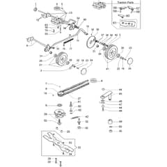 MR 55 HXF -  - Efco Rotary Mower Axle assy (Until February 13) Diagram