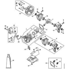 A - Cylinder with Piston & Ignition System