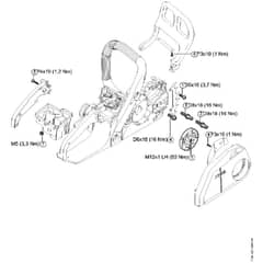 Genuine Stihl MS170 2-MIX / U - Tightening torques