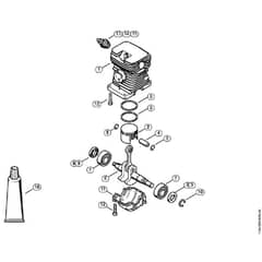 Genuine Stihl MS170 C-E / B - Cylinder