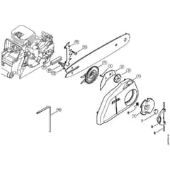 Genuine Stihl MS180 C-BE 2-MIX / J - Quick chain tensioner