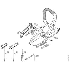 Genuine Stihl MS180 C-BE 2-MIX / Q - Handle frame, Tools