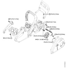 Genuine Stihl MS180 C-BE 2-MIX / V - Tightening torques