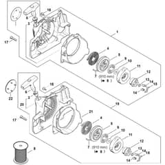 Stihl MS180 C-BE - Rewind Starter Ergostart-Easy2Start - Parts Diagram