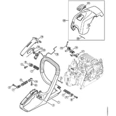 Genuine Stihl MS181 / W - Handle frame, Shroud MS 181