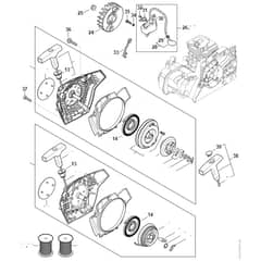 Stihl MS182 C-BE - Rewind Starter - Ignition System - Parts Diagram