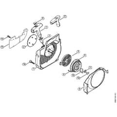 Genuine Stihl MS210 C-BE / J - Fan housing with rewind starter