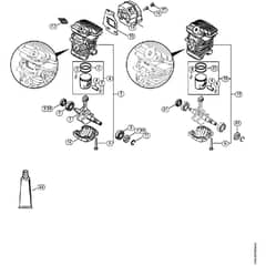 Genuine Stihl MS211 / C - Cylinder, Muffler