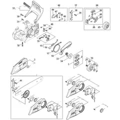 Stihl MS212 - Clutch - Chain Brake - Parts Diagram