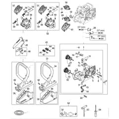 Stihl MS212 - Engine Housing - Air Filter - Av System - Handlebar - Parts Diagram