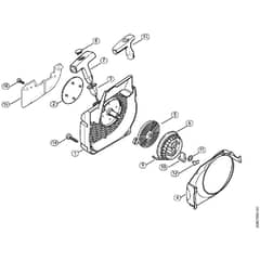 Genuine Stihl MS230 / J - Fan housing with rewind starter