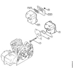 Genuine Stihl MS250 C-BE / G - Muffler