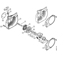 Genuine Stihl MS250 C-BE / K - Fan housing with rewind starter