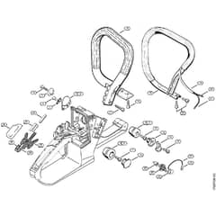 Genuine Stihl MS260 / K - AV system, Handlebar
