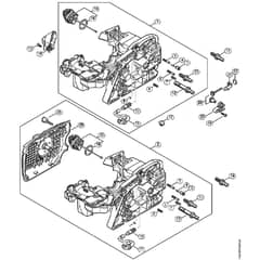 Genuine Stihl MS311 / A - Engine housing, Chain tensioner